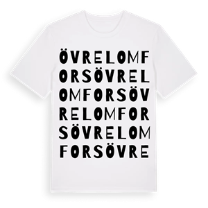 Övre Lomfors ordlek t-shirt – ekologisk bomull t-shirt från Pinshirt