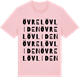 Pink Cotton t-shirt med Övre Lövliden ordlek t-shirt