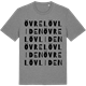 Mid Heather Gray t-shirt med Övre Lövliden ordlek t-shirt