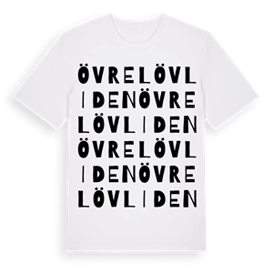 Övre Lövliden ordlek t-shirt – ekologisk bomull t-shirt från Pinshirt