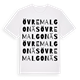 White t-shirt med Övre Malgonäs ordlek t-shirt