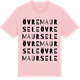 Pink Cotton t-shirt med Övre Maursele ordlek t-shirt