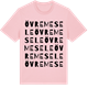 Pink Cotton t-shirt med Övre Mesele ordlek t-shirt