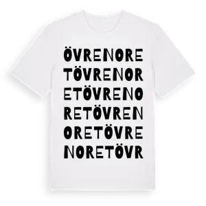 Övre Noret ordlek t-shirt – ekologisk bomull t-shirt från Pinshirt