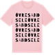Pink Cotton t-shirt med Övre Sandsele ordlek t-shirt