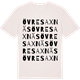 Vintage White t-shirt med Övre Saxnäs ordlek t-shirt