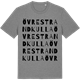 Mid Heather Gray t-shirt med Övre Strandkulla ordlek t-shirt