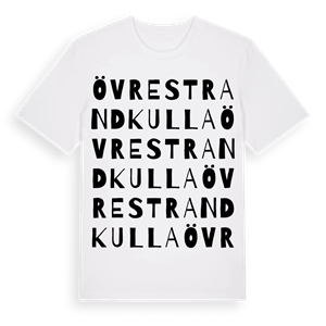 Övre Strandkulla ordlek t-shirt – ekologisk bomull t-shirt från Pinshirt