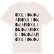 Vintage White t-shirt med Oxlidkojan ordlek t-shirt