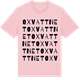 Pink Cotton t-shirt med Oxvattnet ordlek t-shirt