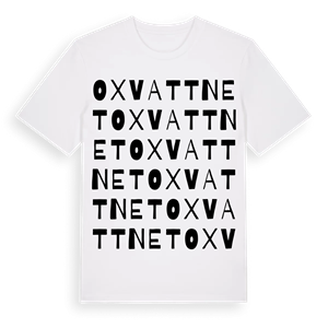Oxvattnet ordlek t-shirt – ekologisk bomull t-shirt från Pinshirt