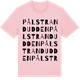 Pink Cotton t-shirt med Pålstrandudden ordlek t-shirt