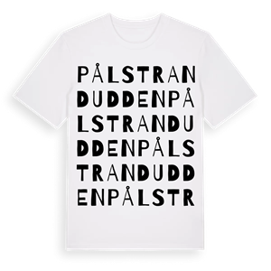 Pålstrandudden ordlek t-shirt – ekologisk bomull t-shirt från Pinshirt