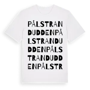 Pålstrandudden ordlek t-shirt – ekologisk bomull t-shirt från Pinshirt