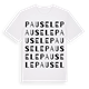 White t-shirt med Pausele ordlek t-shirt