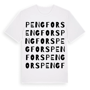 Pengfors ordlek t-shirt – ekologisk bomull t-shirt från Pinshirt