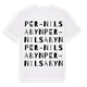 White t-shirt med Per-Nilsabyn ordlek t-shirt