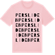 Pink Cotton t-shirt med Persliden ordlek t-shirt