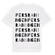 White t-shirt med Persraningen ordlek t-shirt