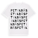 White t-shirt med Petiknäs ordlek t-shirt