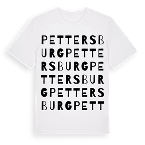 Pettersburg ordlek t-shirt – ekologisk bomull t-shirt från Pinshirt