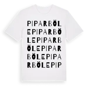 Piparböle ordlek t-shirt – ekologisk bomull t-shirt från Pinshirt