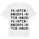 White t-shirt med Planteringen ordlek t-shirt