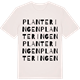 Vintage White t-shirt med Planteringen ordlek t-shirt