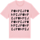 Pink Cotton t-shirt med Pompej ordlek t-shirt