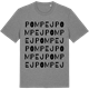 Mid Heather Gray t-shirt med Pompej ordlek t-shirt
