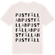 Vintage White t-shirt med Pustfällan ordlek t-shirt