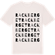 Vintage White t-shirt med Rackberget ordlek t-shirt