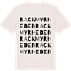 Vintage White t-shirt med Rackmyrheden ordlek t-shirt