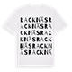 White t-shirt med Racknäs ordlek t-shirt