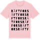 Pink Cotton t-shirt med Räftfors ordlek t-shirt