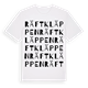 White t-shirt med Räftkläppen ordlek t-shirt
