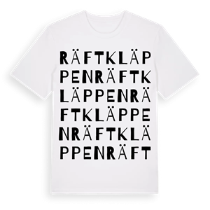Räftkläppen ordlek t-shirt – ekologisk bomull t-shirt från Pinshirt