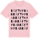 Pink Cotton t-shirt med Räftmyran ordlek t-shirt