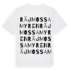 Räjmossamyren ordlek t-shirt – ekologisk bomull t-shirt från Pinshirt