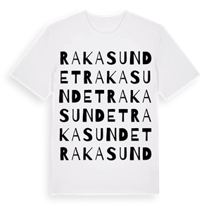 Rakasundet ordlek t-shirt – ekologisk bomull t-shirt från Pinshirt