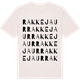 Vintage White t-shirt med Rakkejaur ordlek t-shirt