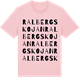 Pink Cotton t-shirt med Ralbergskojan ordlek t-shirt