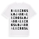 White t-shirt med Ralbergskojan ordlek t-shirt