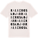 Vintage White t-shirt med Ralbergskojan ordlek t-shirt