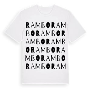Rambo ordlek t-shirt – ekologisk bomull t-shirt från Pinshirt