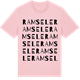Pink Cotton t-shirt med Ramsele ordlek t-shirt