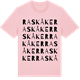 Pink Cotton t-shirt med Raskåker ordlek t-shirt