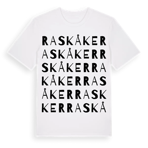 Raskåker ordlek t-shirt – ekologisk bomull t-shirt från Pinshirt