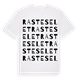 White t-shirt med Rasteselet ordlek t-shirt