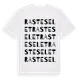 White t-shirt med Rasteselet ordlek t-shirt